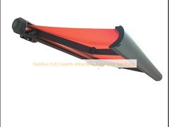 Outdoor Full Cassette retractable Awning untuk Sunshade