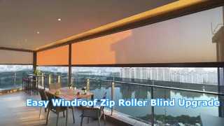 jendela dengan Windroof Zip Blind DM-890