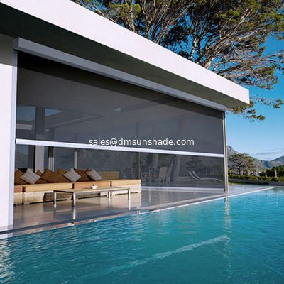 Motorized Vertical Blinds / Aluminium Zip Track Blinds Awnings Untuk Dijual