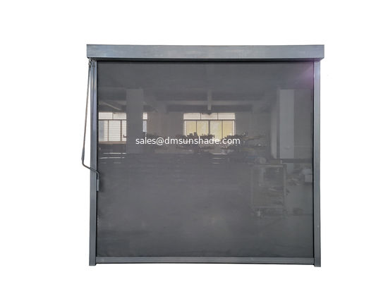 Pintu Luar Jendela Sill Manual Crank Roller Zip Windproof Blind