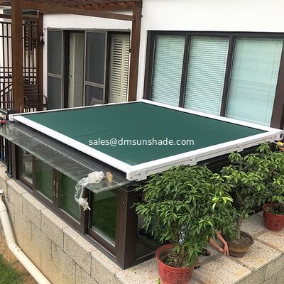 outdoor Retractable Glass Roof Skylight Sun Shade Curtain, UV-Block Heat Insulated Conservatory Blinds, Waterproof Sunshade Cover for Glass Room Patio Terrace Canopy Roof Shading