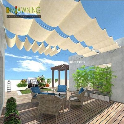 Sus316 Kain Waterproof Cover retractable Pergola Sliding canopy pergola retractable